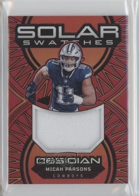 2024 Panini Obsidian Solar Swatches Red /75 Micah Parsons #SS-MPS 1oa8