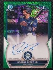 2023 1st Bowman Chrome ROBERT PEREZ JR. Auto Seattle Green Shimmer /99 #CPA-RP