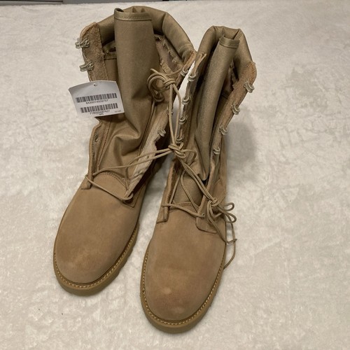 Brandneu Militär heißes Wetter Wüste hellbraun Kampfstiefel Größe 13,5 R Vibram Sohle - Bild 2 von 7