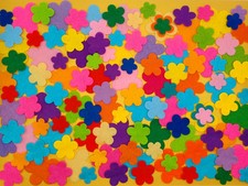 50 Felt Flowers Shapes. Three Sizes. Felt Crafts, Toppers, Embellishments. 