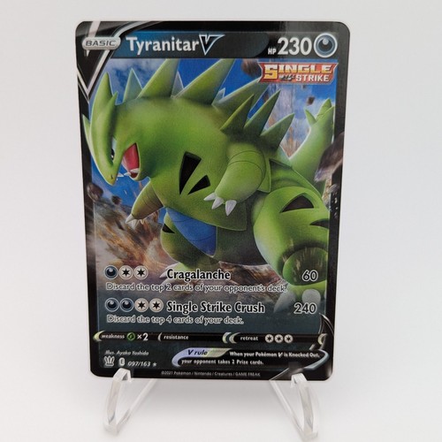 Tyranitar V 097/163 Battle Styles Holo Pokemon Card - Sword and Shield