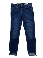 Anthropologie Pilcro  Letterpress Mid Rise Skinny Ankle Jeans, Sz 31, Dark Wash