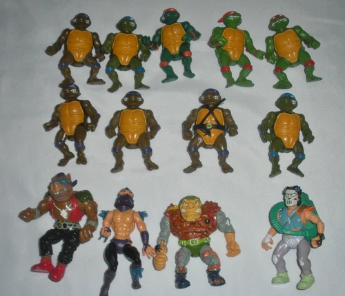 Lot Of 13 Vintage TMNT Action Figures 1988-1989 Teenage Mutant Ninja Turtles