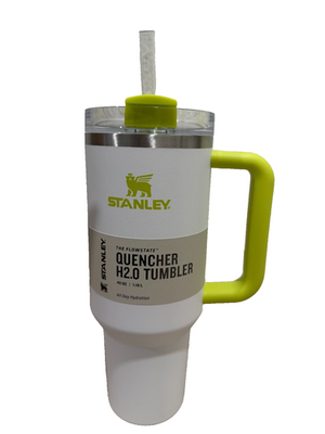 #ad #ad Stanley Quencher H2.0 40 oz Flowstate Tumbler Frost White Electric Yellow $29.99