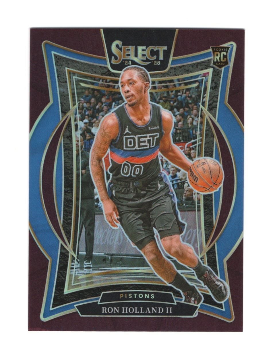 Ron Holland II 2024-25 Panini Select Maroon Concourse RC Pistons /175