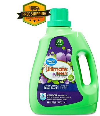 #ad Great Value Ultimate Fresh Twilight Dreams Laundry Detergent 88 fl oz 61 Loads $10.99
