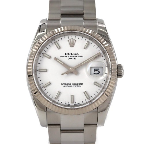 Authentic Rolex Oyster Perpetual Date 115234 SSxWG Mechanical Automatic Rand...