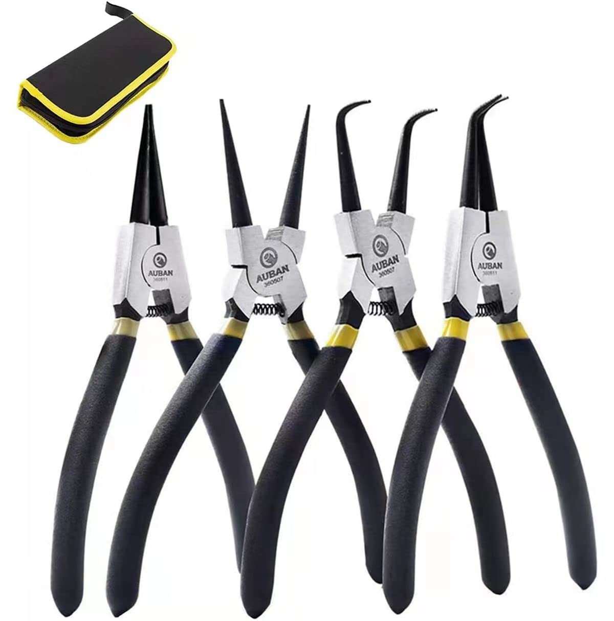 Pinze per Anelli di Sicurezza,Set 4 X 175 MM,Snap Ring Pliers Seeger, Maniglie A