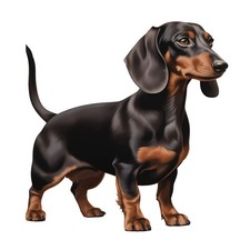 3x Sticker Dachshund Car Sticker 9x9cm Teckel Dachshund Dog Cute Set