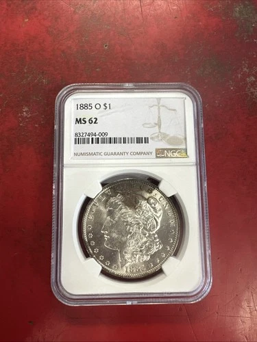 1885-O Morgan Silver Dollar $1 - NGC MS62 - New Orleans