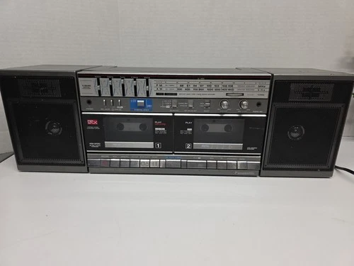 RX-CW50 Panasonic Boombox Dual Cassette Deck Detachable Speakers Japan Tested
