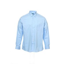 Club Room Men's Dress Shirt, Long Sleeve Button-Down, Solid Rich Blue, Cotton