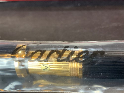 Cartier schwarz Verbund Füllfederhalter Feder 18K Gold Neu alter Lagerbestand mit OVP - Bild 4 von 7
