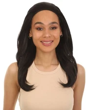 LUXLUXE Leal Curly Layer 18" Half Wig Mix Human Hair and Synthetic Fiber