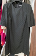 Dolce Gabbana Green Black Polka Dot Mid Dress Wool Size iT40