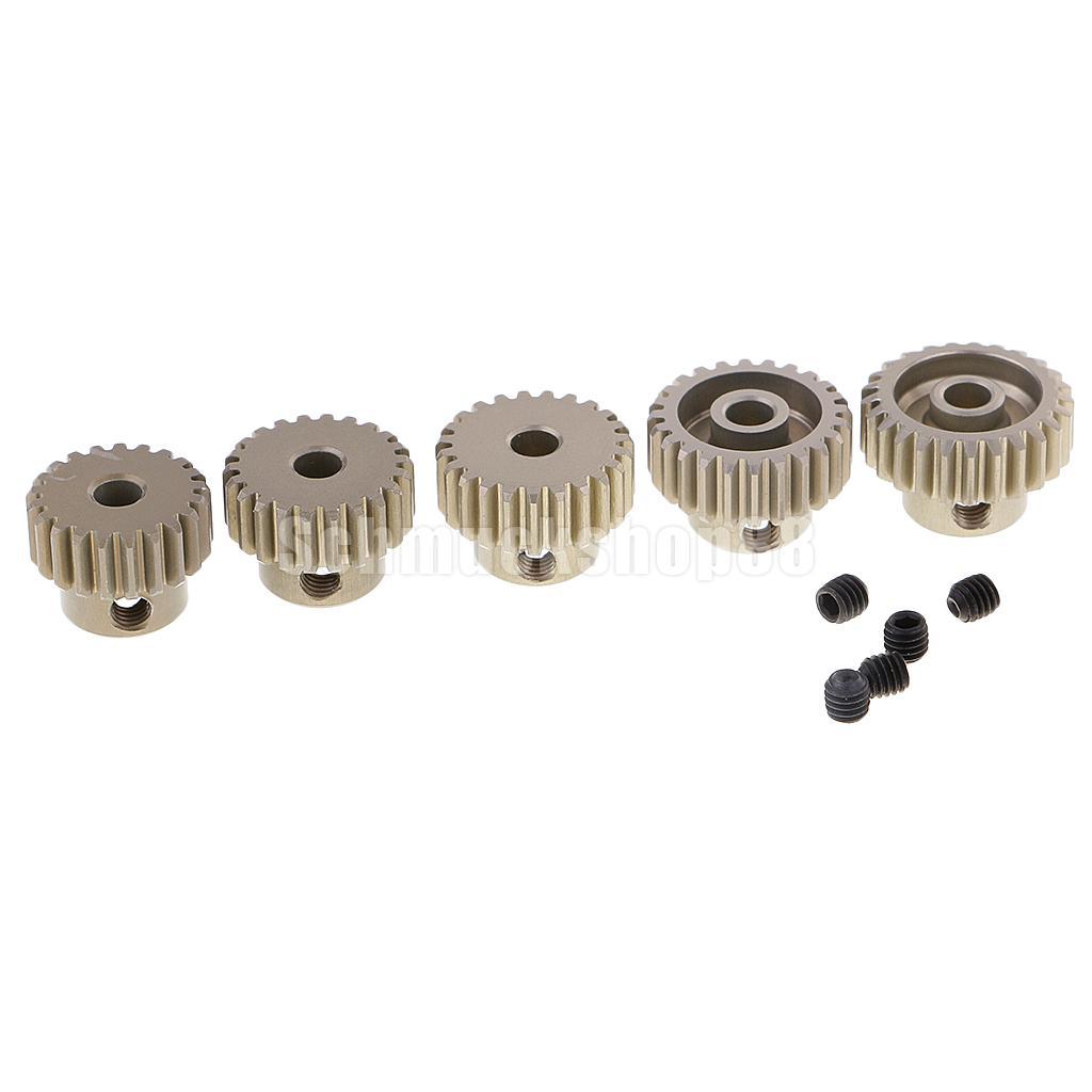 JIECHUN RC Motor Pinion Gear, 25T 26T 27T 28T 4Pcs 48DP 5mm