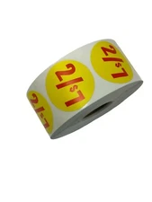 2/$7 Discount Labels YL/RD 1.5" Sale Price Paid Sold Adhesive (1000) Stickers