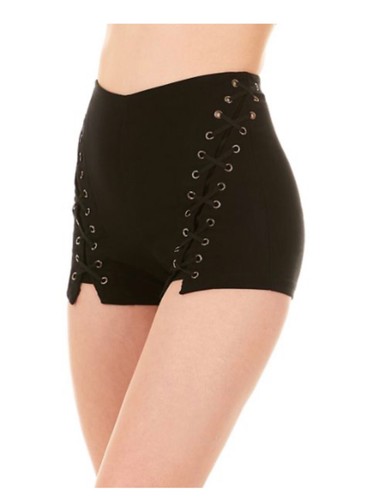 Black Lace Up Shorts (sh) - 第 2/3 張圖片