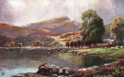 Vintage Postcard Rydal Water Small Picturesque Lake Oilette Raphael Tuck & Sons