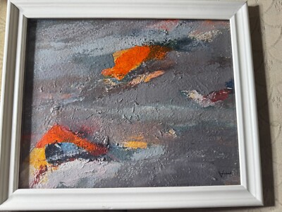 Vivian Fishbone ''Swept Away #2'' Acrylic Painting - Signed and Framed
