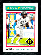 2022 Panini Score - KAYVON THIBODEAUX RC - '92 Throwback - Rookie Insert Card. rookie card picture