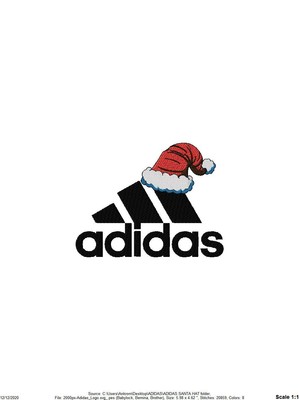 CHRISTMAS LOGO SANTA HAT Embroidery 