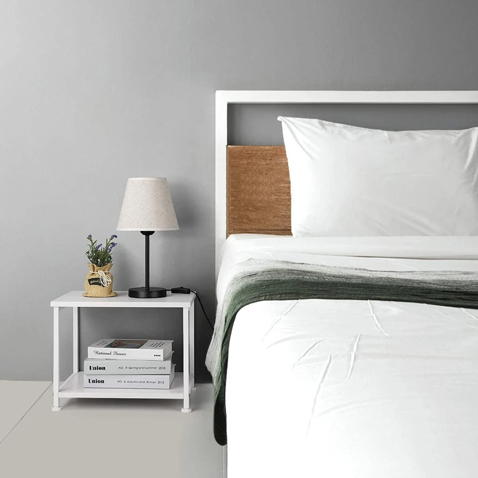 Modern 2 Tier Under Desk Printer Stand Kitchen Spice Rack Shelves Organizer - Image 4 of 4