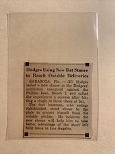 Gil Hodges New Batting Stance Dodgers 1959 Sporting News Baseball Panel