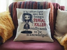 Custom Cushion - Gothic, Dark Design, Book Lover, 40x40 Dark Humour, Gift Idea