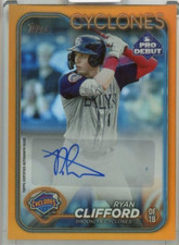 2024 Topps Pro Debut Ryan Clifford Autographs Orange Foil /25