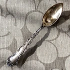 Sterling GORHAM Grapefruit Fruit /Orange Spoon STRASBOURG 1897 w/ Gold Wash Bowl