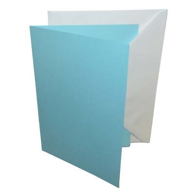 A5/C5 hellblaue Grußkarten Rohlinge & Umschläge x 100 pro Packung