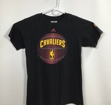 Adidas NBA Cavaliers T Shirt Black Basketball Logo Graphic Print Mens size M