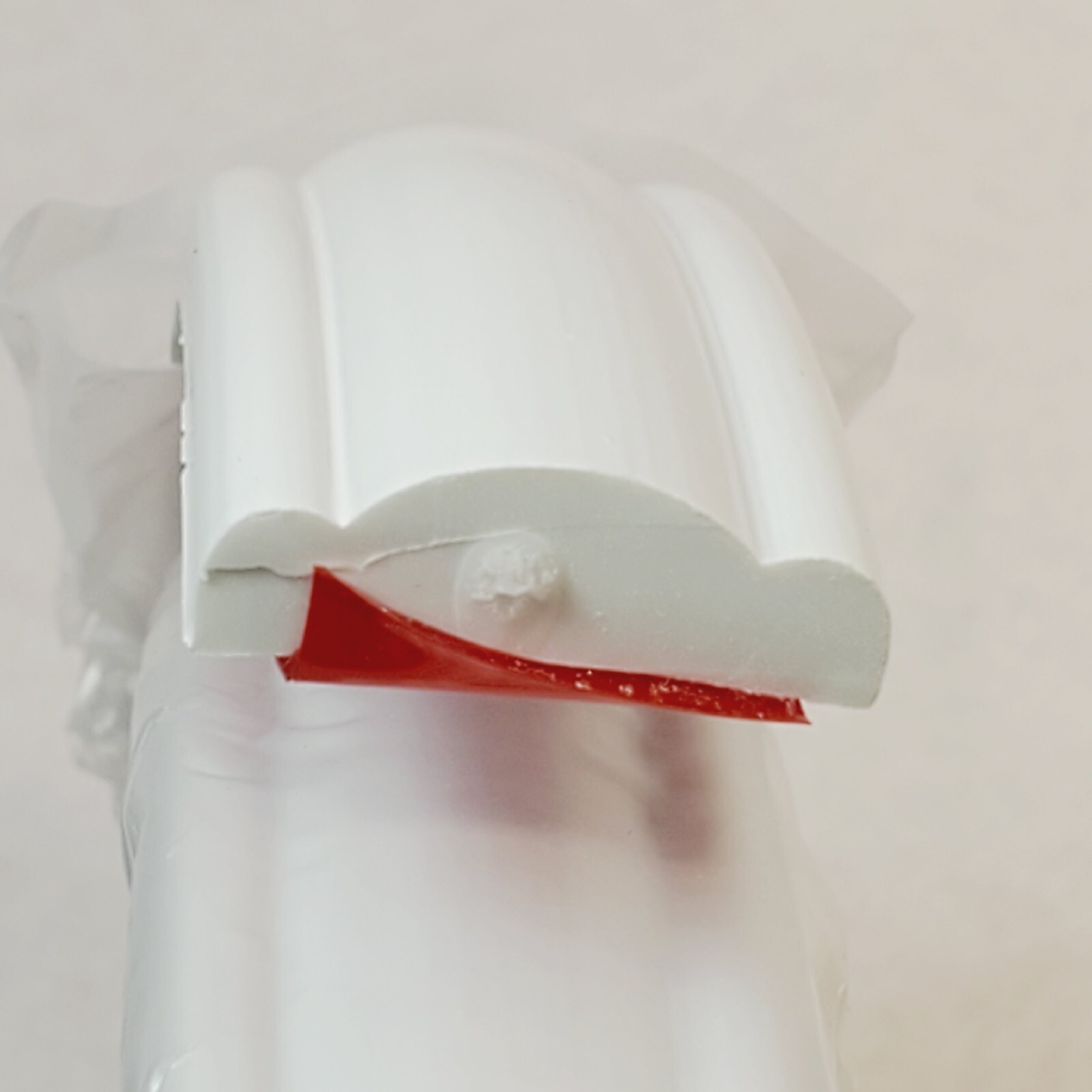 White Contoured Flat Back Self-Adhesive Flexible PVC Molding - Ceiling Wall Trim