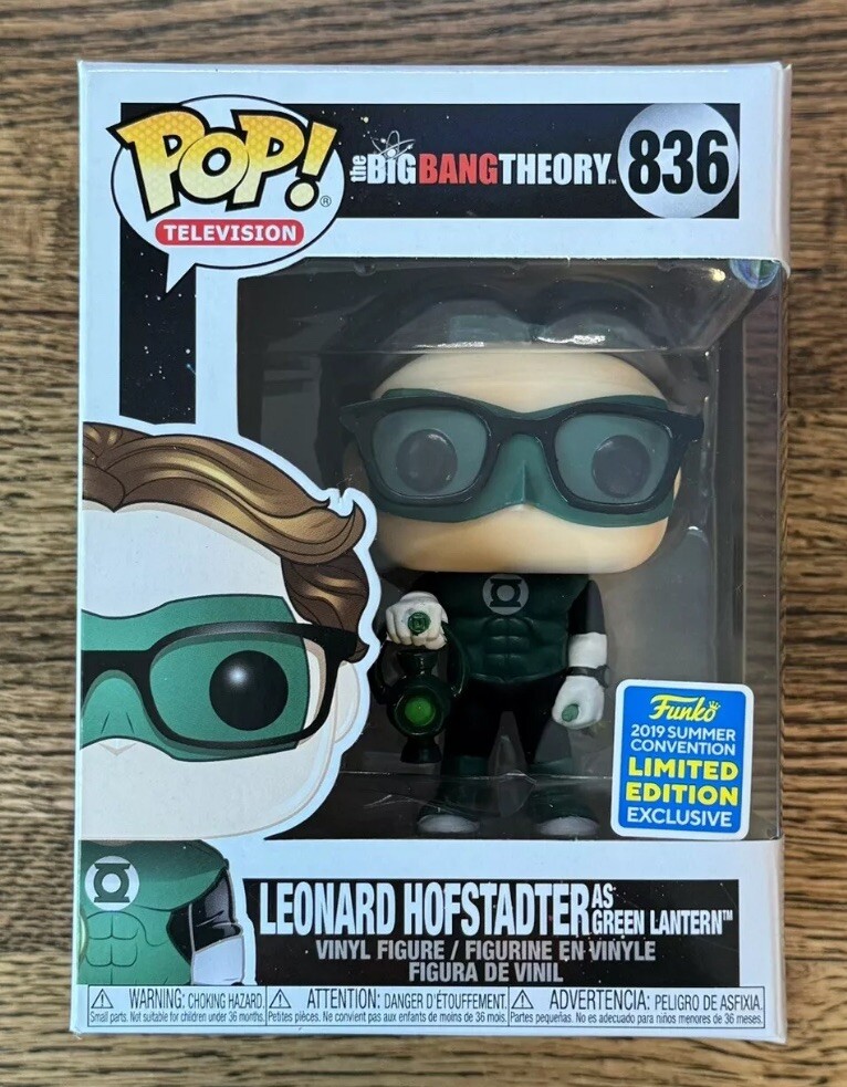 Funko Pop: The Big Bang Theory - Leonard Hofstadter As Green Lantern #836 Sdcc