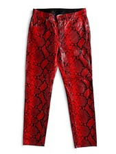 Women's H M Studio Runaway Snake Print Leather Pants US8/EU38