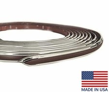 58 Vintage Style Dark Brown Chrome Beltline Trim Body Side Molding Wpoints
