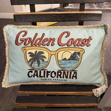 GOLDEN COAST CALIFORNIA Outdoor Lumbar Pillow NWT