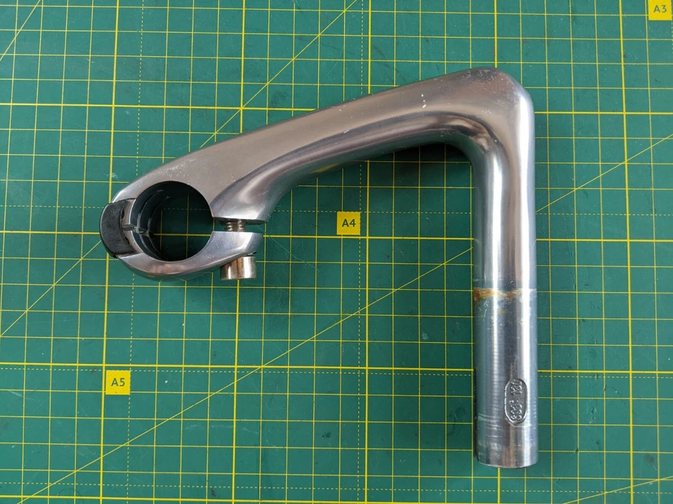 3T 3TTT Open Clamp Stem 1" Quill 130mm  Vintage Bike 26.0mm Gray  - Image 2 of 4