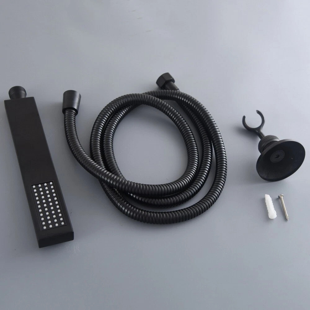 Stainless Stell Black Square Hand Held Bathroom Shower Head+1.5m Hose+Bracket
Opens in a new window