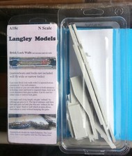 Kit de modelos Langley a escala N calibre n sin pintar paredes efecto ladrillo A18e sin pintar