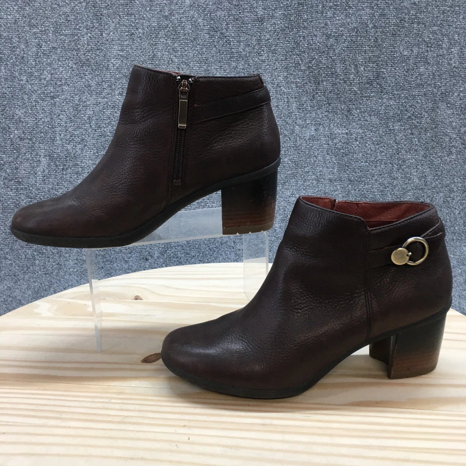 Dansko Botas Mujer 40 Perry Informales Cremallera Lateral Botín al Tobillo Marrón Cuero Tacones Foto 2 de 4