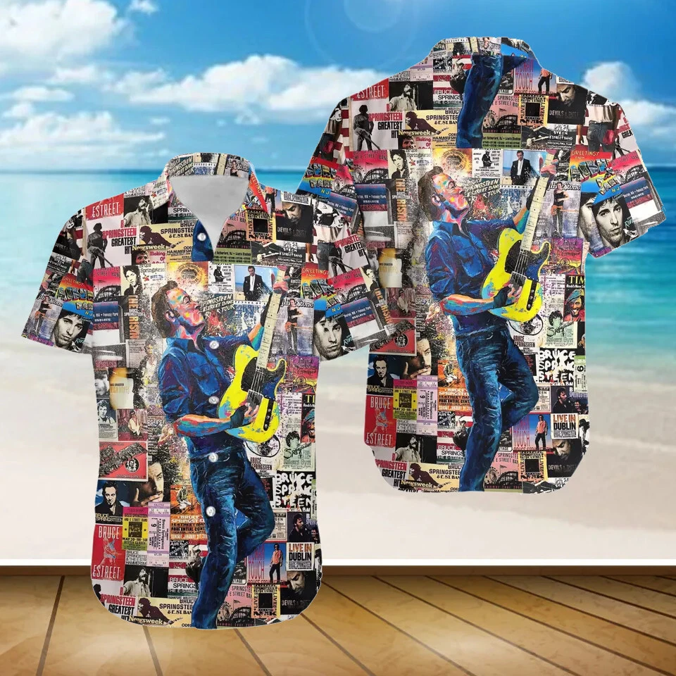 Bruce Springsteen Aloha Summer Hawaiian Shirt Gift For Men Women