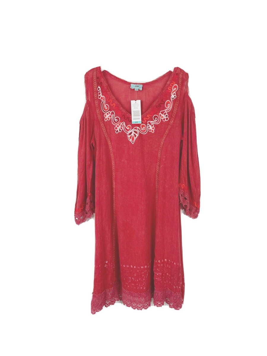 knee length dresses for ladies Boho Lace Beach Dress Perfect for Beachwear and Cover Ups, White main image 1