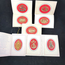 Colonial Williamsburg 24kt Gold Finish Christmas Ornaments Set of 8