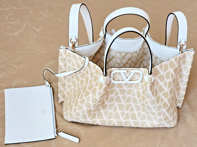 Valentino Toile Iconographe Medium Tote Bag 4W2B0K39ZRUYT3 canvas leather Beige