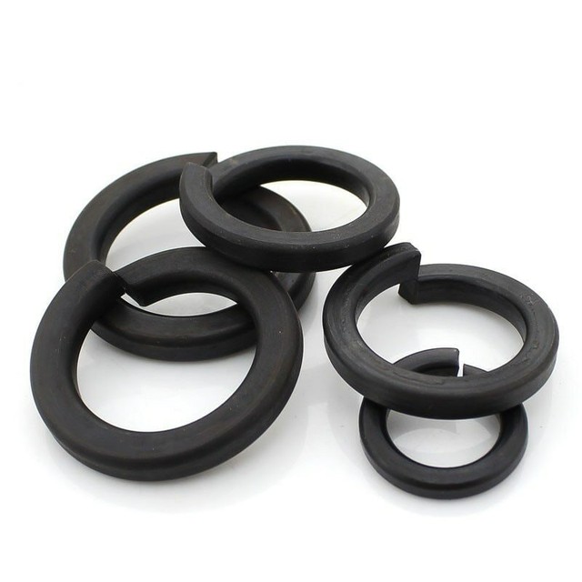 Black Grade 8.8 Carbon Steel Spring Washer Split Lock Washer Gasket M2