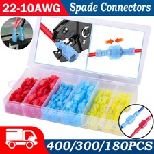 300X Fully Insulated Male Female Nylon Spade Disconnect Wire Terminal Connectors