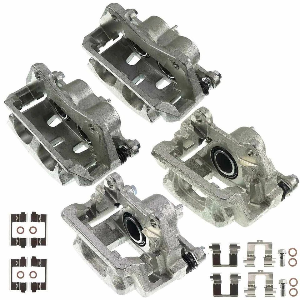 4x Pinzas de freno de disco delanteras y traseras con soporte para Honda Pilot 2009-2015 V6 3,5 L Foto 2 de 4