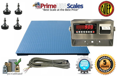 Prime USA NTEP 40'' x 40'' Floor scale 5000 x 1 lb w/ Printer 5 year Warranty